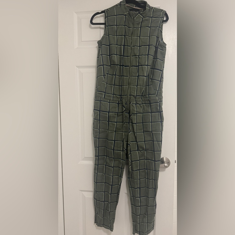 Wildfang Windowpane Jumpsuit S
